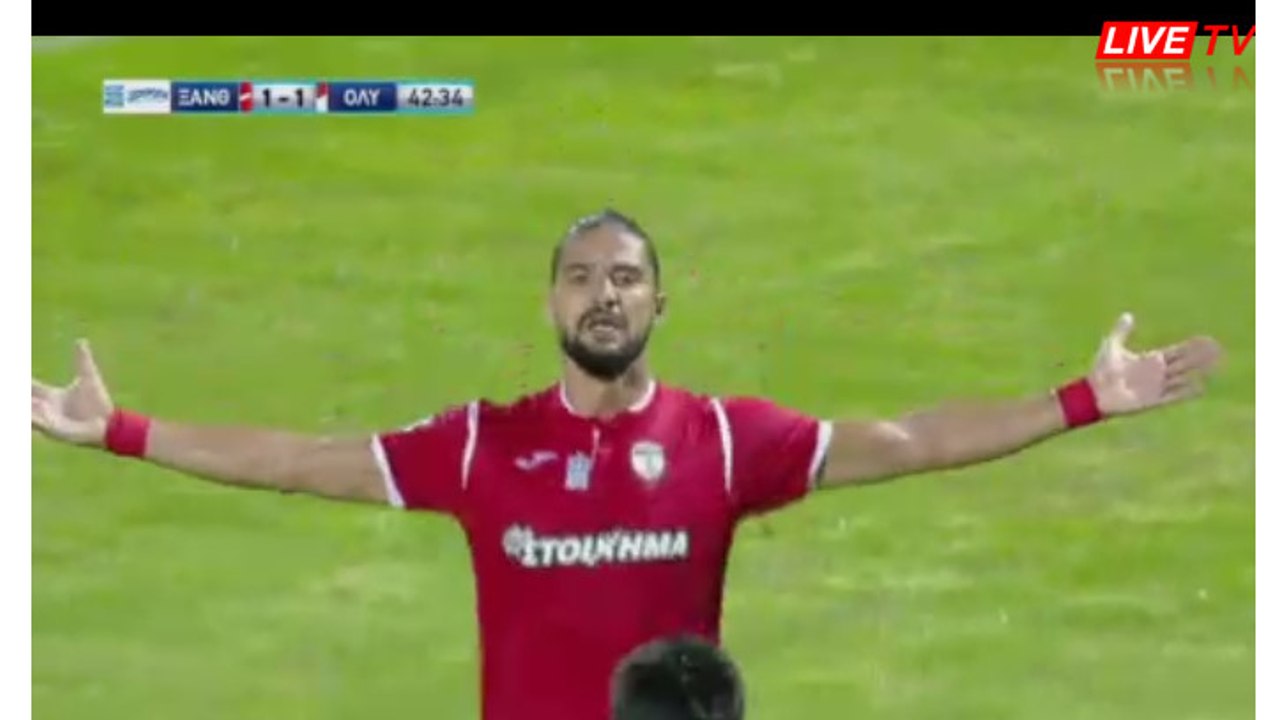 Christos Lisgaras GOAL - Xanthi 1-1 Olympiacos - 09.09.2017