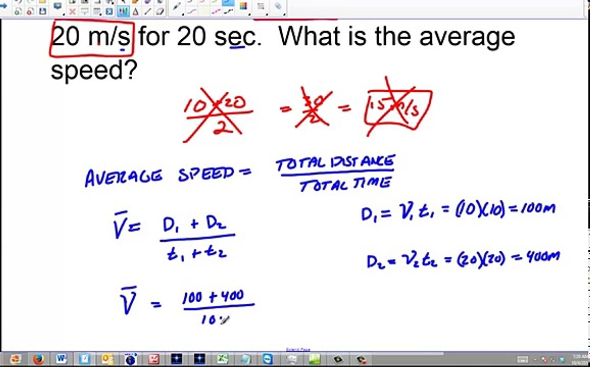 Calculating average velocity or speed | One-dimensional motion | Physics | Khan Academy