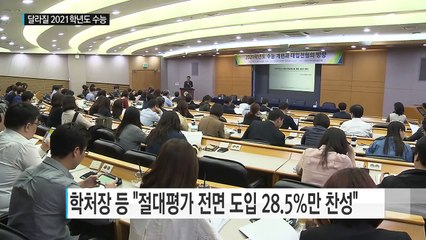 달라질 2021학년도 수능...절대평가 전면 도입 논란 / YTN