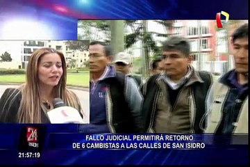 Fallo judicial permitirá retorno de 6 cambistas en calles de San Isidro