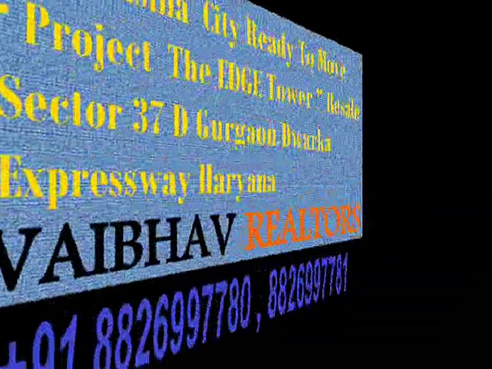 Ready To Move Project in Ramprastha City “ The Edge Tower ” Sector 37D Gurgaon 8826997781