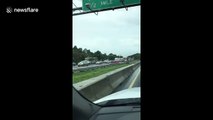 Florida residents head north while fleeing Hurricane Irma