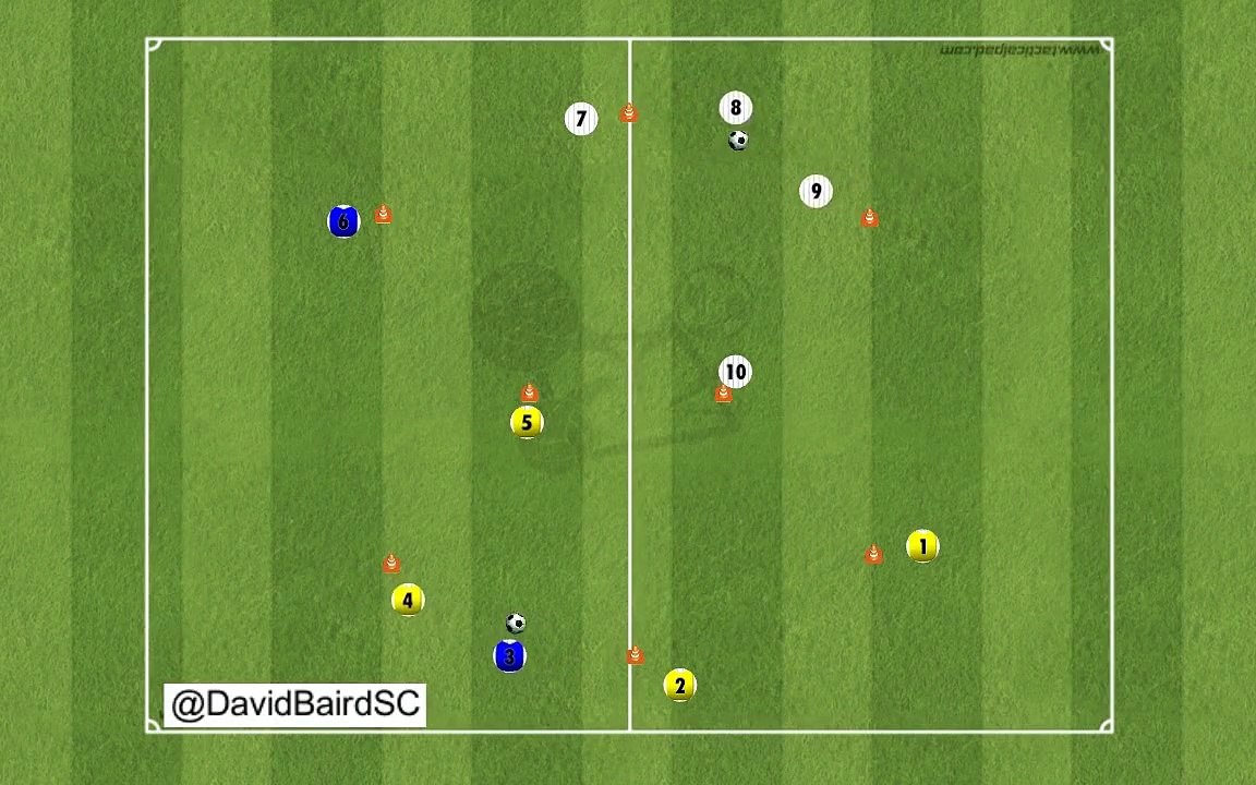 Complex 10 players passing training session - COMPONENT 2 ZZZ