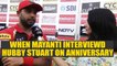 Mayanti Langer blushes while interviewing hubby Stuart Binny on their anniversary | Oneindia News