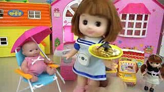 Baby Doli and picnic car food toys baby doll play_low