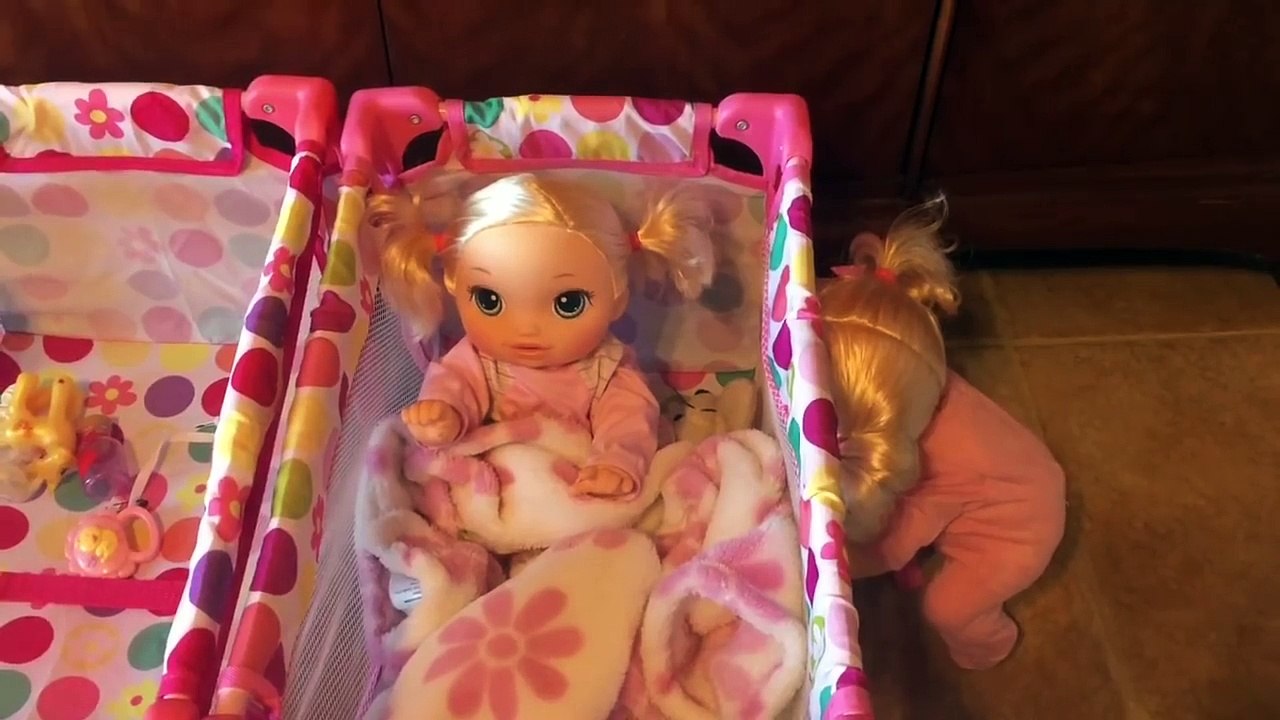 Crawling Baby Alive Go Bye Bye Molly is scared of the thunder