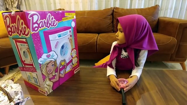 Barbie çamaşır makinesi sonunda geldi ::)) eğlenceli çocuk videosu, toys unboxing