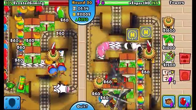 Batailles singe pilote tireur délite la tour contre Mobile 5 heli bloons td