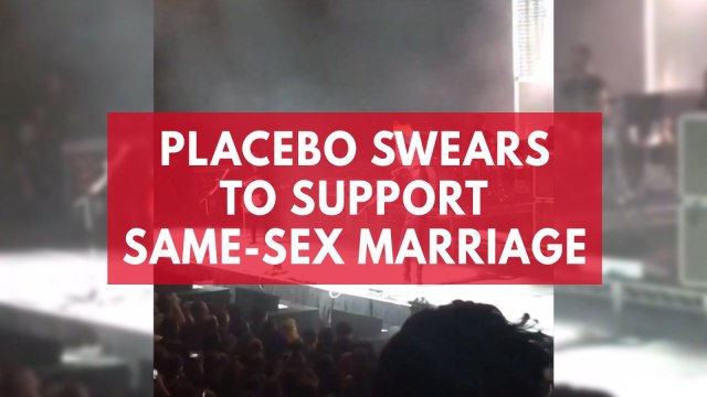 Placebo swears at concert venue to support same-sex marriage