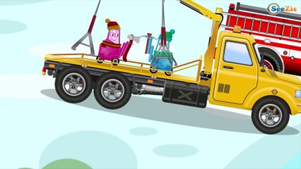 El Carro de Policía - Dibujos educativos para niñas y niños