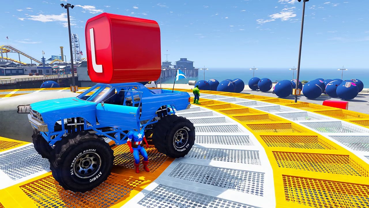 Funny Pranks ! Learn Colors Truck w Spiderman Cartoon for kid Babies Toddlers Children Nursery Rhyme