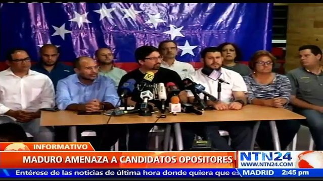 Oposición venezolana afirma que no dejará de participar en las regionales tras nuevas amenazas de Maduro