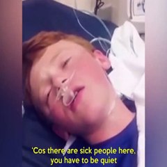 Ce gamin sous anesthésie se prend pour un gangster