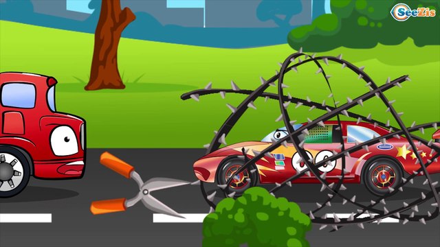 COCHES y juguete Excavadoras y Camiones. Dibujo animado de coches para niños