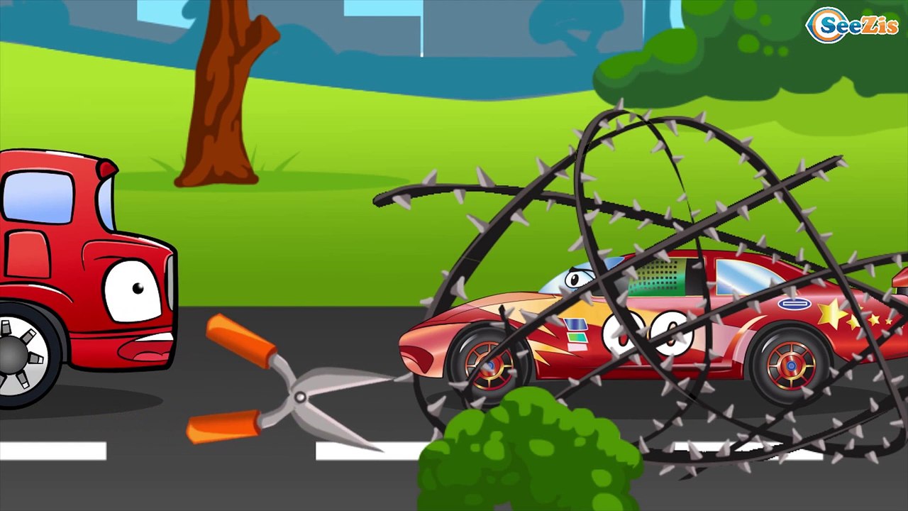 COCHES y juguete Excavadoras y Camiones. Dibujo animado de coches para niños