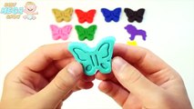 Learn Colors Play Doh Rainbow Modelling Clay Animal Molds Fun and Creative for Kids Colour