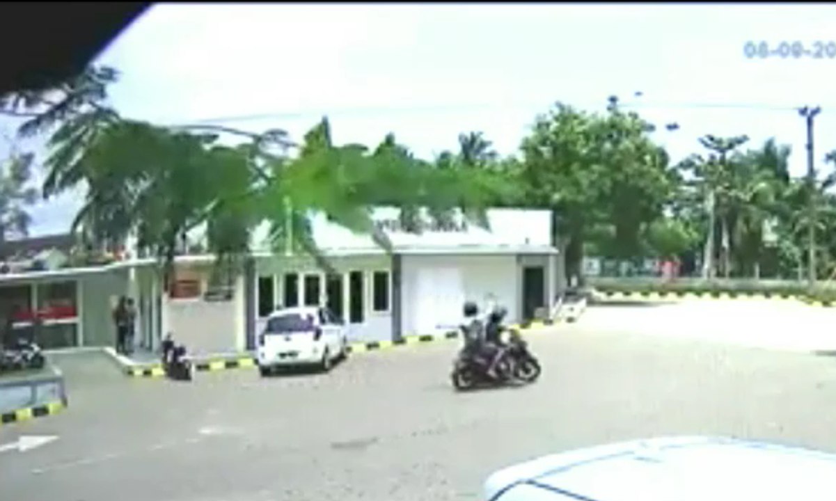 Aksi Percobaan Curanmor Terekam CCTV