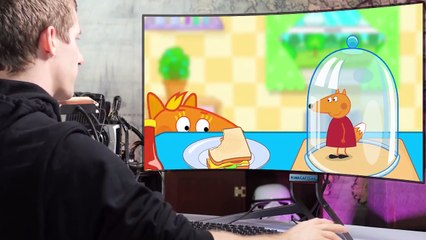 Fox Family CAKE Staircase Fell Down Bad Baby Wants Eat Finger Family Nursery Rhymes