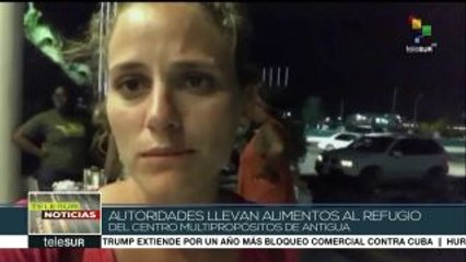 Habitantes de Barbuda llegan a Antigua para refugiarse de huracán José