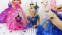 Queen Elsa Anna Barbie Doll Dress & Clothesバービーエルサ人形 ドレス服Barbie Elsa boneca vestido e roupas