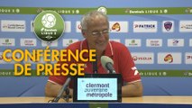 Conférence de presse Clermont Foot - FBBP 01 (4-1) : Pascal GASTIEN (CF63) - Hervé DELLA MAGGIORE (BBP) - 2017/2018