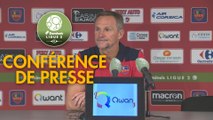 Conférence de presse Gazélec FC Ajaccio - FC Sochaux-Montbéliard (0-1) : Albert CARTIER (GFCA) - Peter ZEIDLER (FCSM) - 2017/2018