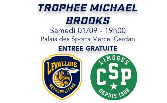 LIVE BASKET : LEVALLOIS VS LIMOGES (TROPHÉE MICHAEL BROOKS)