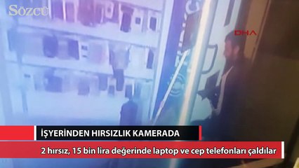 İşyerinden hırsızlık kamerada