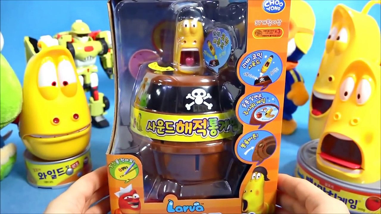 Larva 라바 사운드해적통게임 다이노포스 뽀로로 또봇 미니 장난감 놀이 Larva...