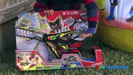 GIANT EGG SURPRISE OPENING POWER RANGER DINO CHARGE Kinder Egg Nickelodeon Toys Kids Video