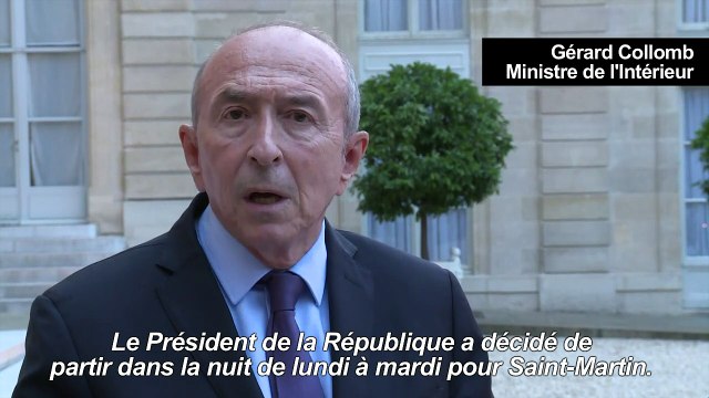 Ouragans/Irma: Macron partira lundi soir à Saint-Martin