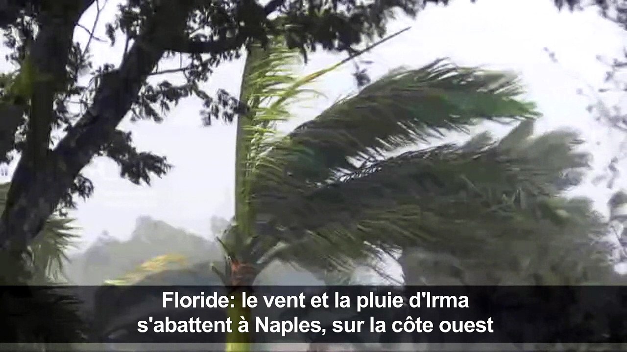 Floride: le vent et la pluie d'Irma s'abattent sur la côte ouest
