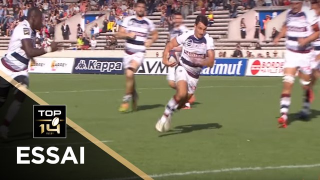 TOP 14 - Essai Nans DUCUING (UBB) - Bordeaux-Bègles - Paris - J3 - Saison 2017/2018