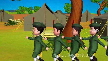 Five Little Soldiers Nursery Rhyme for children with Lyrics | Urdu Poem | Hindi Poem | Poem for kids