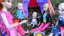 Aventure et gelé partie les tout-petits anna elsa disney Elsya son camping 1 Barbie Campe