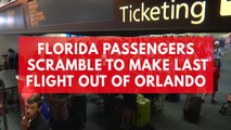 Watch: Florida passengers scramble to make last flight out of Orlando before Irma strikes