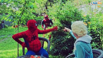 SPIDERMAN PREGNANT & Frozen Elsa w/ Mermaid Hulk vs Zombie SuperHeroes in Real Life Episode 17