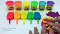 Learn Colors Play Doh Popsicle Ice Cream Fish Dog Molds Foam Ball Kinder Joy Slime Surprise Toy Kids