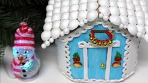 DIY Kids Crafts Ideas for Christmas: Plastic Bottles Winter House - Recycled Bottles Craft