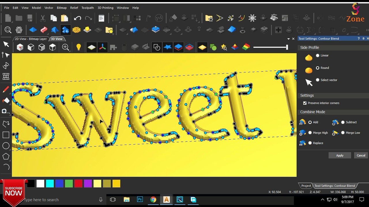 wooden Sweet home sing in artcam and 3D programing