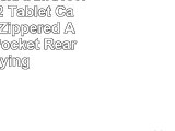 USA Gear FlexARMOR Neoprene 12 Tablet Case wFront Zippered Accessory Pocket Rear Carrying