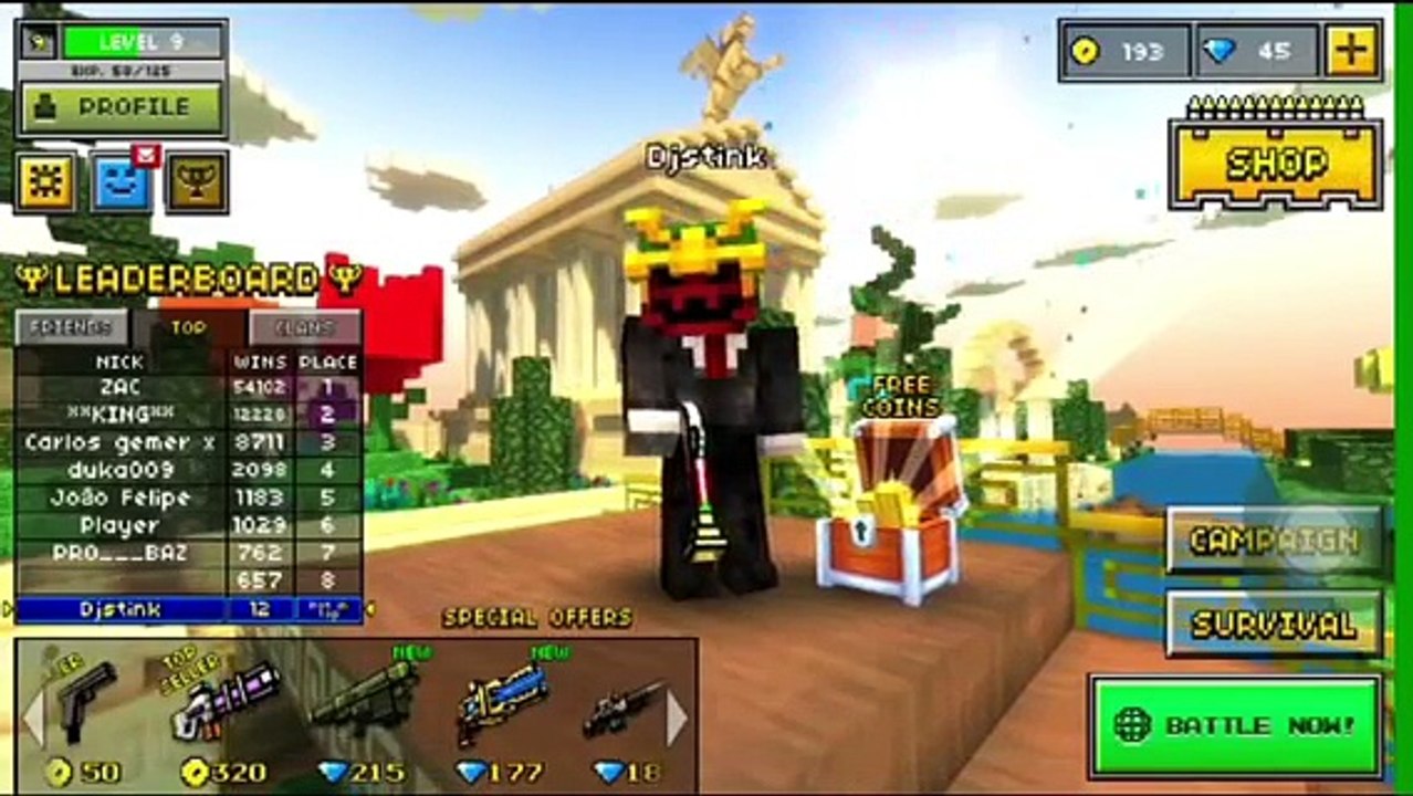 Pixel gun 3d coin glitch and exp and diamonds