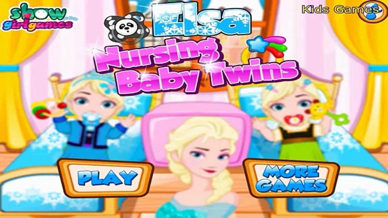 Disney Frozen Games - Elsa Nursing Baby Twins - Baby Videos Games For Kids