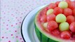 Watermelon & melon balls cake スイカとメロンのケーキ