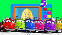 Dibujos animados Niños colores construcción huevo Niños Aprender monstruo sorpresa camiones con 3D