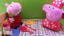 Peppa Pig Bedtime Case Toy Play Doh SLEEPOVER Party - Cooking Peppa Pig Estuche Hora de Do