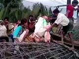 How Rohingy People Crossing Barbed Wire On Border