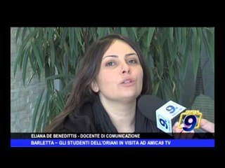 BARLETTA | Gli studenti dell'Oriani in visita ad Amica9 Tv