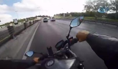 Taksi aniden şerit değiştirince...