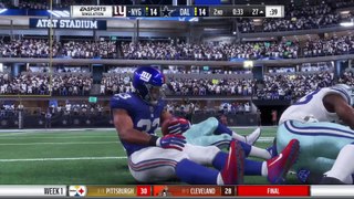 New York Giants - Dallas Cowboys, Sunday September the 10th 2017 [ Trimmed to 2 GB for Dailymotion, full on https://youtu.be/ODGUe-aOwGI ] Football, Madden NFL 18, PS4, Xbox One, Andoid, iOS, Google Play, App Store